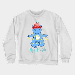 HAPPY NEW YEAR/ Cute Funny Cat Crewneck Sweatshirt